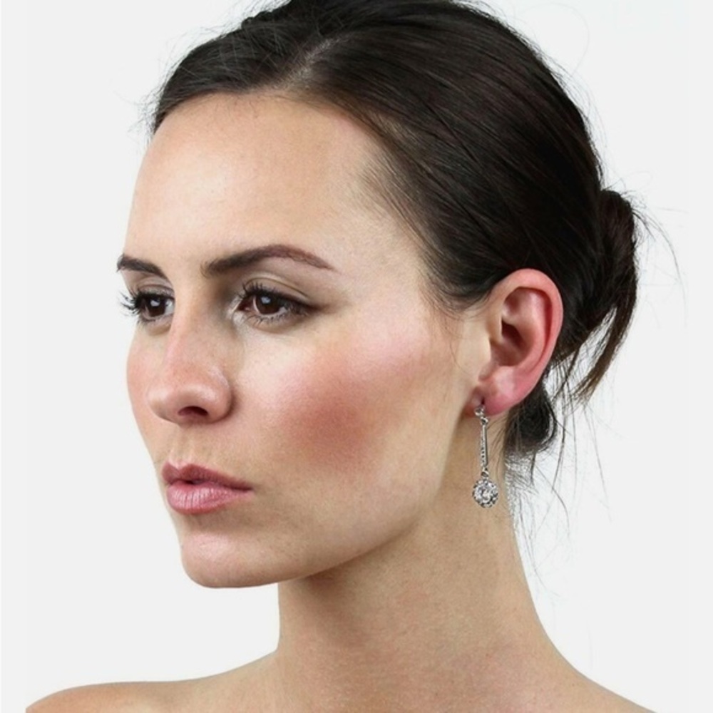 Nina Bridal Rachelle Vintage Inspired Drop Earrings Zurconia Crystal Swarovski